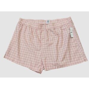 Thomas Mason for J. Crew Men's Boxer Shorts Coral Plaid Size XXL NWT